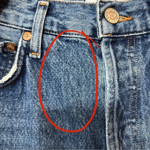 Agolde Women's High Rise Jeans in Dark Blue - Picture 6 of 16